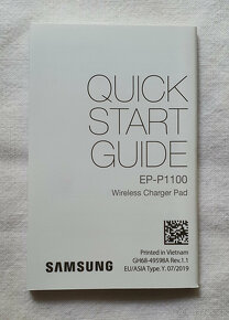 Bezdrátová rychlo nabíječka Samsung, typ EP-P1100 - 7
