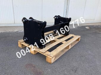 Nový rychloupínač + paletizační vidle na JCB 3/4CX bagr - 7