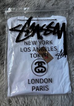 Stüssy bílé tričko reddice velikost M - 7