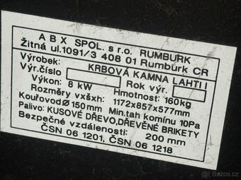 Krbová kamna Lahti NOVÉ - 7