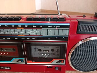 Hitachi TRK-W24E Double Cassette, červený jak nový - 7