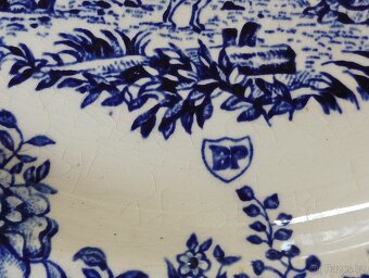 STARÝ FAJÁNS KAMENINOVÝ TALÍŘ FAIENCERIE DE GIEN BP FRANCIE - 7