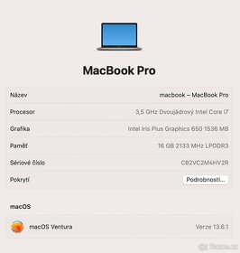 Macbook PRO 13, Touchbar, 2017, 16GB, 500GB, I7 - 7