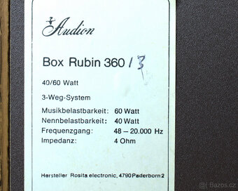 Reprobedny Audion Box Rubin 360. - 7