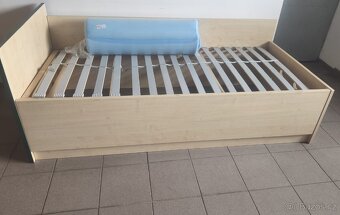 Postel 90x200cm s roštem + NOVÁ MATRACE - 7