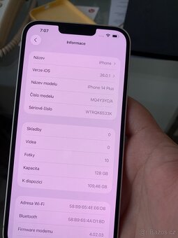 iPhone 14 plus 128GB 86% baterie, Záruka - 7