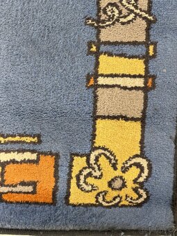 Modrý koberec s barevným motivem 800 x 1500 mm - 7