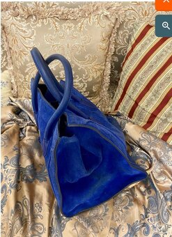 Kabelka Celine Electric Royal Blue Suede Phantom Bag - 7
