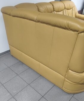 Kožená rohová sedací souprava - TOP STAV, jak NOVÁ - 7