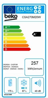 CHLADNIČKA S MRAZÁKEM BEKO CSA270M20W - 7