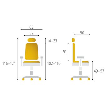 Kancelářská židle Saturn PC 8776,- ZÁRUKA, ZÁNOVNÍ - 7