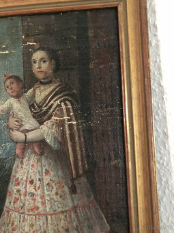 Olejomalba, malba, starý mistr, portrét, 18. století, vzácné - 7