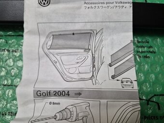 sluneční roletky zadních bočních oken VW Golf limousine od 2 - 7