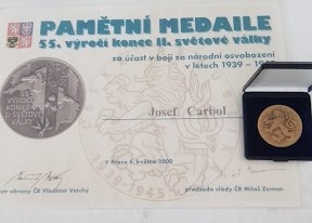 DEKRET A VÝROČNÍ MEDAILE 55. VÝROČÍ KONCE II. SVĚTOVÉ VÁLKY - 7