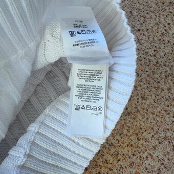 Ralph Lauren Polo dámský bílý copánkový svetr | vel. L - 7