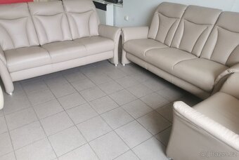 Kožená sedací souprava - jak NOVÁ, BEZ POŠKOZENÍ - 7