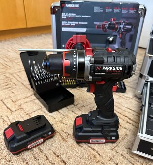 Parkside Performance Aku vrtačka s příklepem - SADA - 7