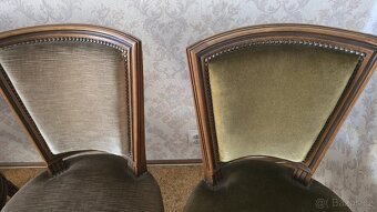 Starožitné židle ve stylu Ludvíka XVI. k jídelnímu stolu. - 7