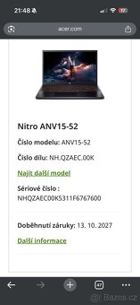 Herní notebook Acer Nitro ZÁRUKA - 7