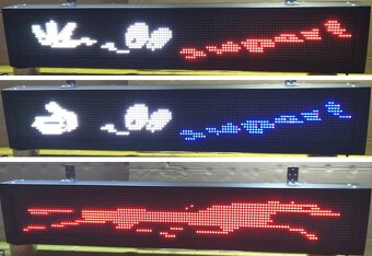 Světelná reklama barevný led panel na běžící text - 7