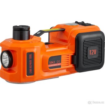 Elektrický zvedák 12V (5t), kompresor + utahovák + kladívko - 7