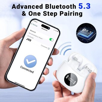 Bezdrátová sluchátka Godyse J90 – Bluetooth 5.3, ENC, IPX6 - 7