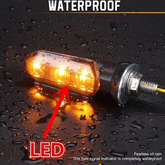 LED blinkry kouřové 8mm – univerzální, voděodolné - 7