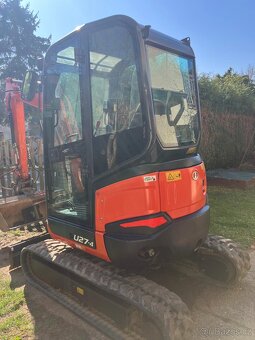 Prodám minibagr Kubota U27 s nulovým přesahem zádě - 7