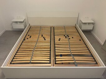 Bíla manželská postel 180/200 cm - 7