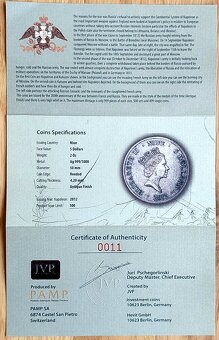 Stříbrné mince Napoleon a Kutuzov 2x2oz, 2012 ANTIQUE FINISH - 7