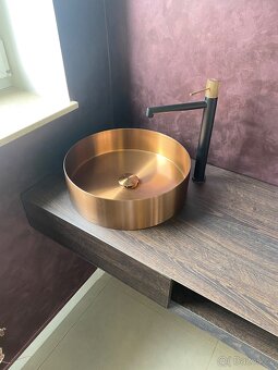 Prodám NOVÉ luxusní zlaté umyvadlo Sapho - 7