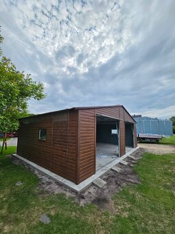 Plechová garáž 9x6m - 7