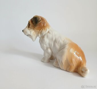 Starožitná porcelánová figura pejska - ENS - Německo - 7