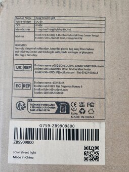Solární LED pouliční světlo Hondony ZB9909800 - 7