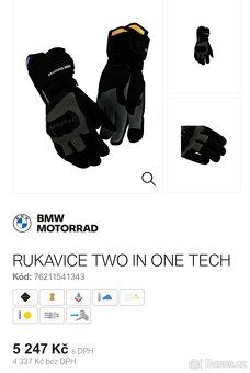 BMW rukavice 2v1 s Goratexem - 7