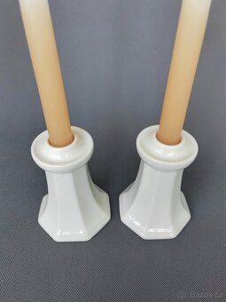 Nádherný modrobílé porcelánové dětské svícny - 7