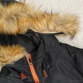 Pánská černá parka bunda s kapucí vel. M/L, 48-50 - 7