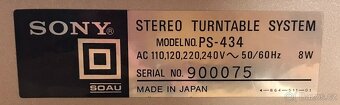 KVALITNÍ GRAMOFON SONY PS-434 (1980) PLNÝ AUTOMAT ,PŘÍMÝ NÁH - 7