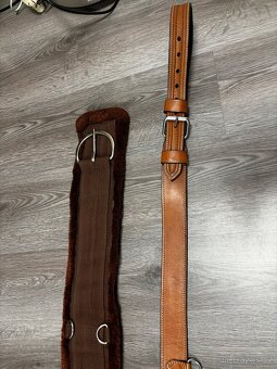 Westernové sedlo 15” komplet + uzdečka s otěžemi - 7