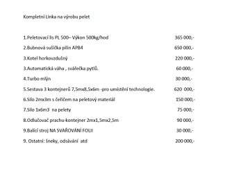 Linka na výrobu dřevěných pelet - 7