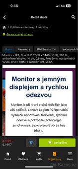 Herní monitor Lenovo Legion - 7