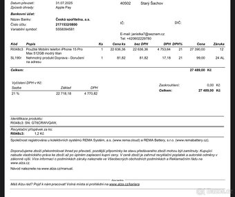 Prodám iPhone 15 PRO MAX 512GB - 7