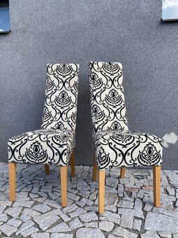 Prodám set - 4 jídelní židle: dřevěný rám - 7