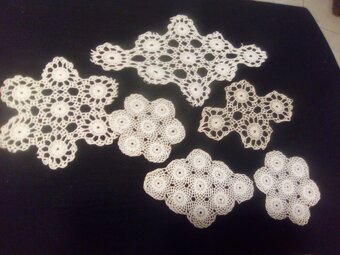 STARÉ HÁČKOVANÉ -PLETENÉ DEČKY - RUČNÍ PRÁCE - 7