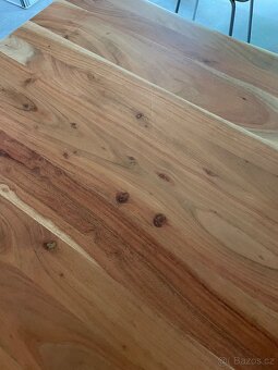 Jídelní stůl 180x90, akáciové dřevo a kov - 7