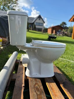 WC kombi set vč. WC prkénka a příruby - jako nový - 7