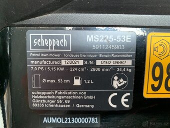 Scheppach MS 225-53 E sekačka s pojezdem el.start - 7