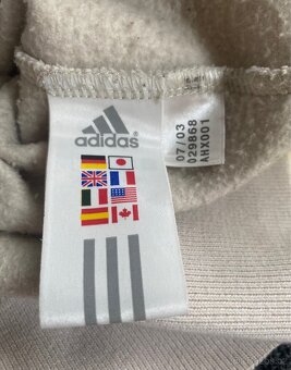 Adidas Vintage bílá mikina na zip (2003) - 7