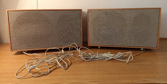 Staré retro rádio Tesla Stereodirigent 538A + reproduktory - 7