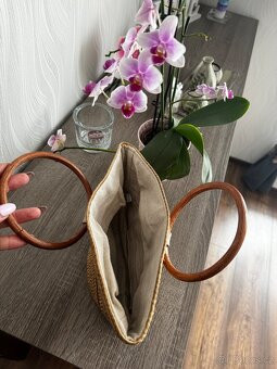 Slaměná kabelka do ruky - nová - 7